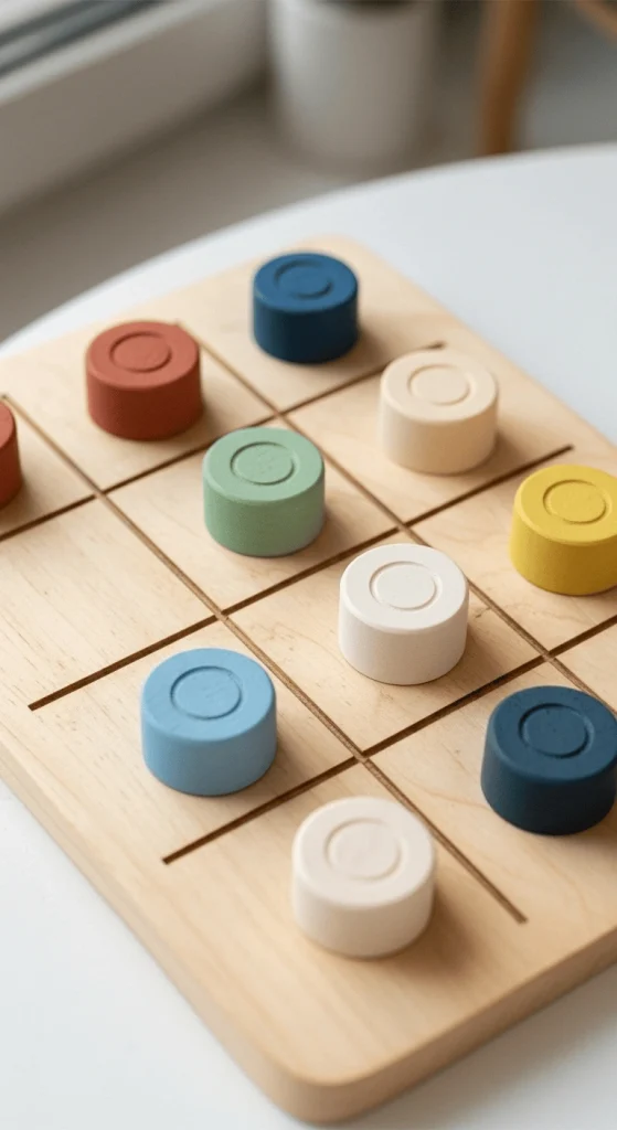 air dry clay tic toc toe game boards