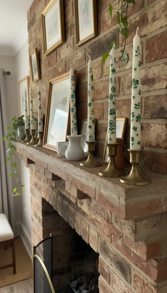 candle painting flowers