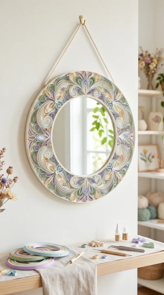 Easy Paper Crafts Layered Quilling Serenity Mirrors