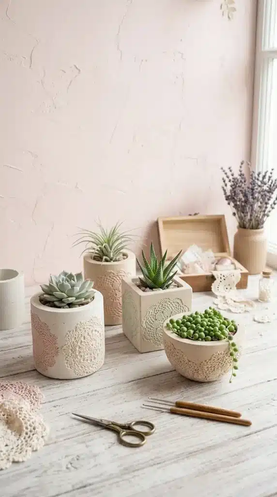 diy doily lace crafts