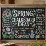 11 Spring Chalkboard Ideas For Fresh Seasonal Look spring chalkboard ideas