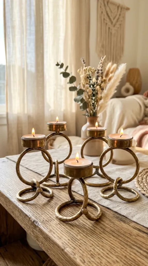 diy metal candle holders ideas