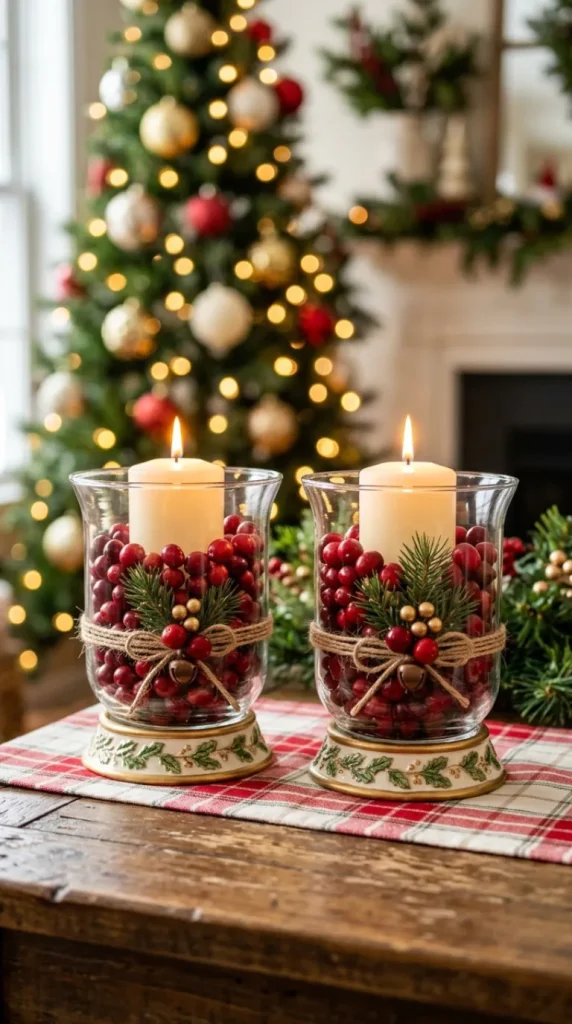 diy christmas candle holders ideas
