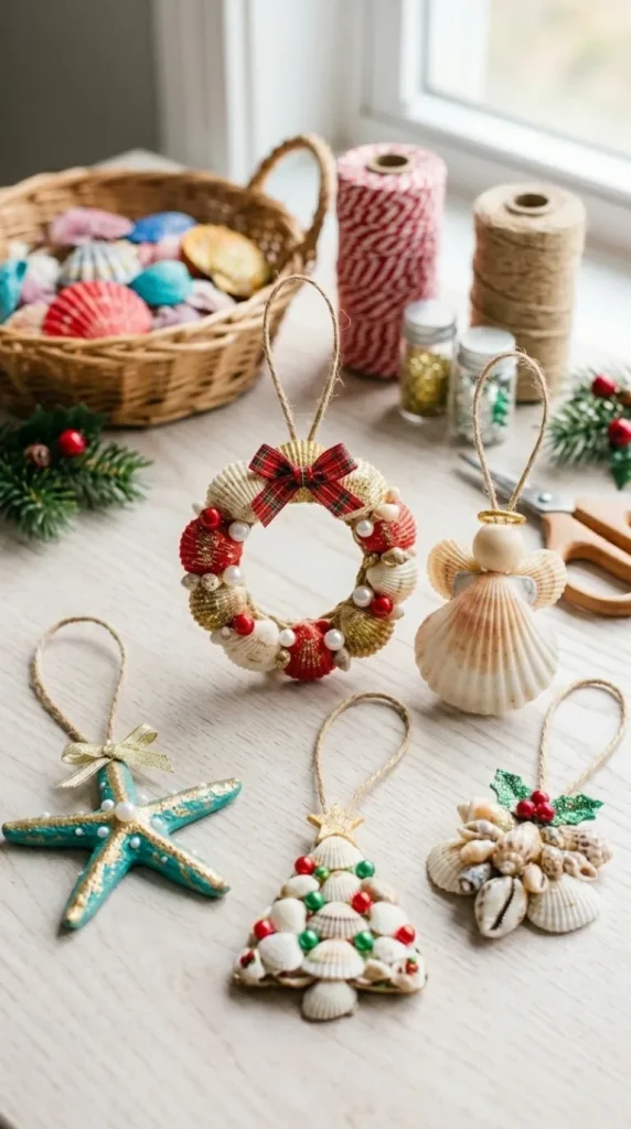 easy christmas seashell craft ideas