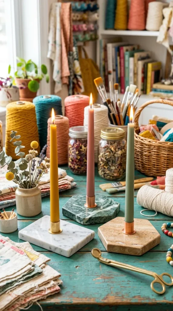 diy taper candle holders ideas