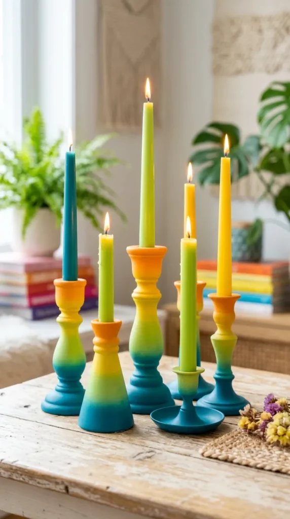 diy candle holders ideas for long candles