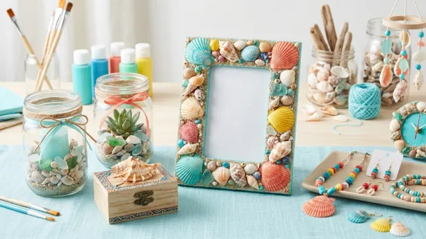 DIY seashell crafts ideas with pictures
