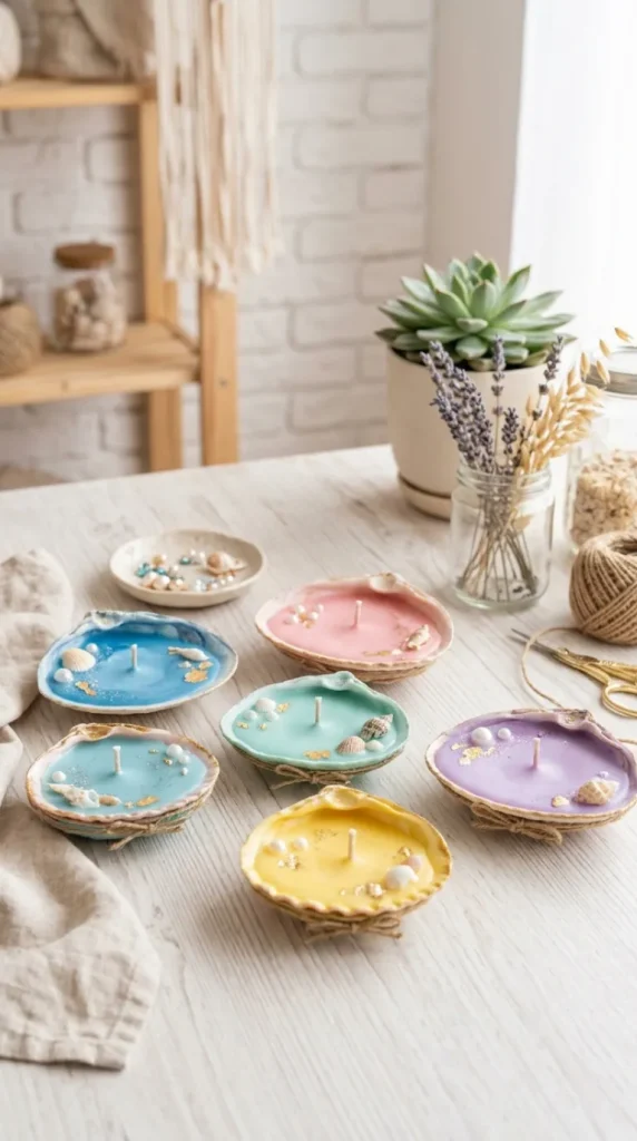 easy seashell craft ideas and carts