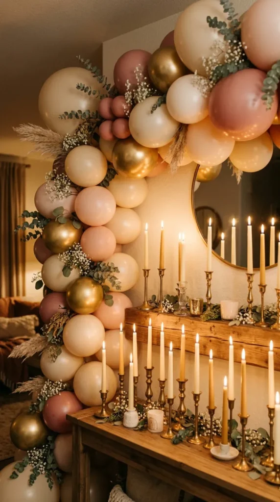 simple candle light Balloon ideas