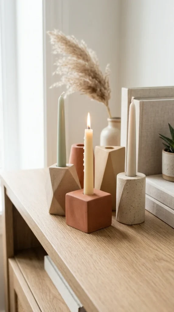 air dry clay candle holders ideas