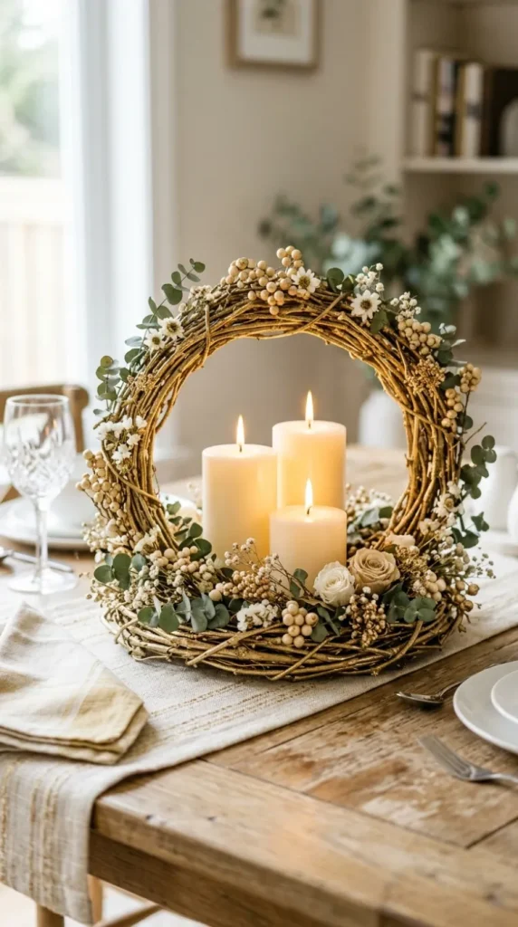 diy candle centerpiece ideas for round table