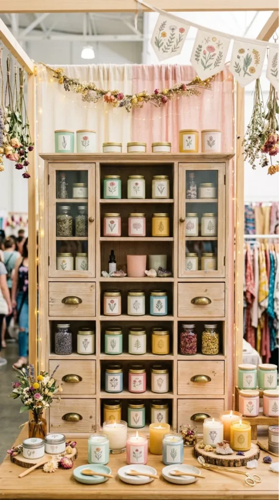 craft candle booth display ideas