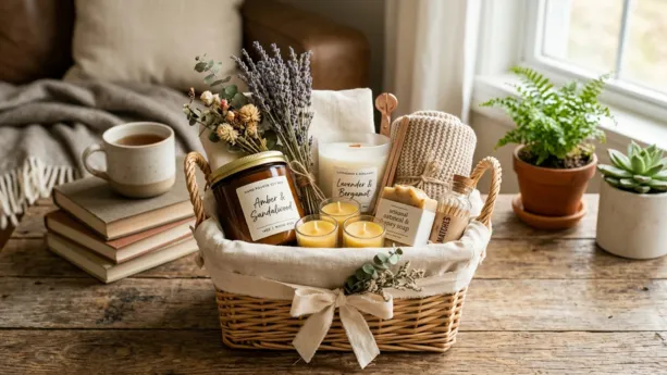 candle gift basket ideas