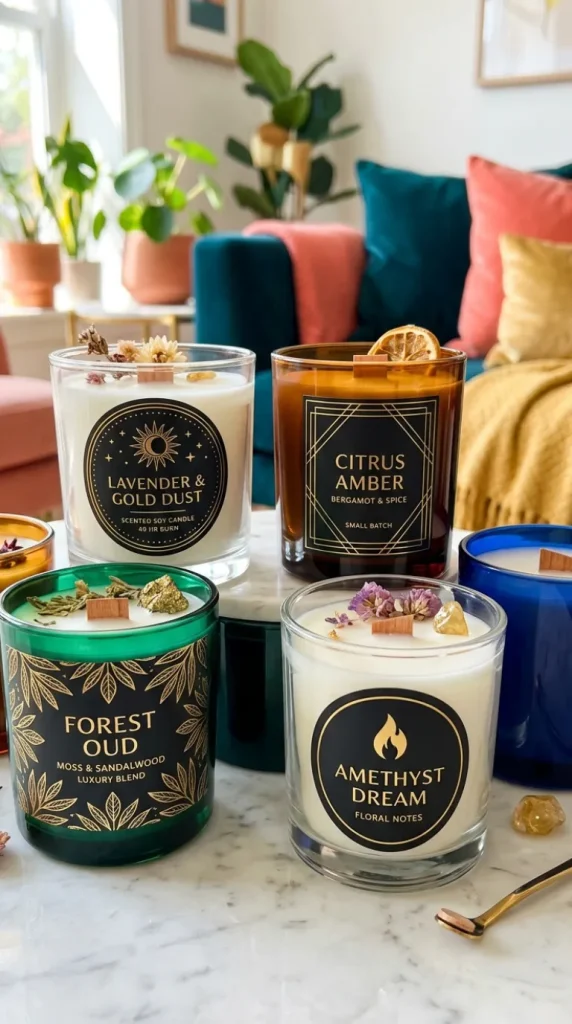 jar candle label design ideas