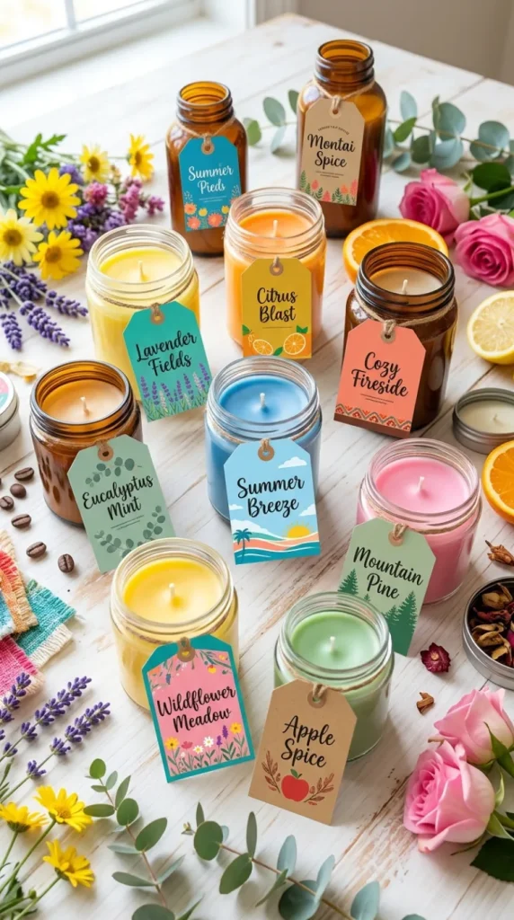 custom candle label design ideas