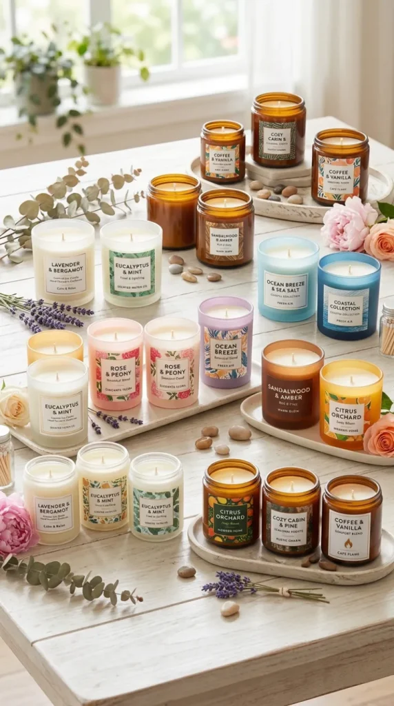 customized candle label design ideas