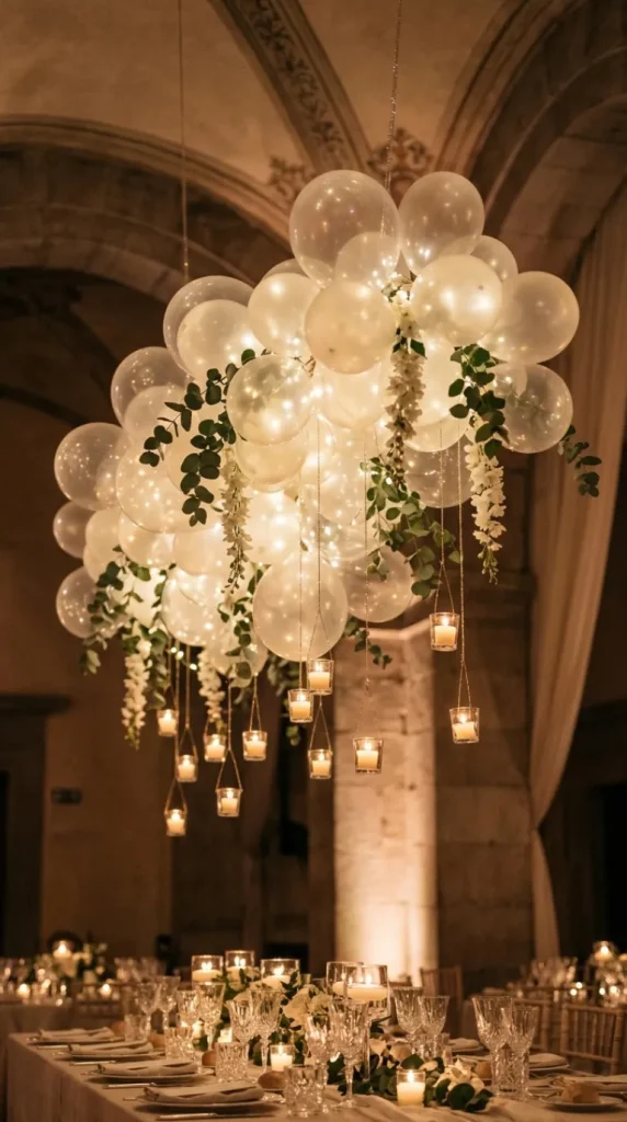 simple candle light Balloon ideas