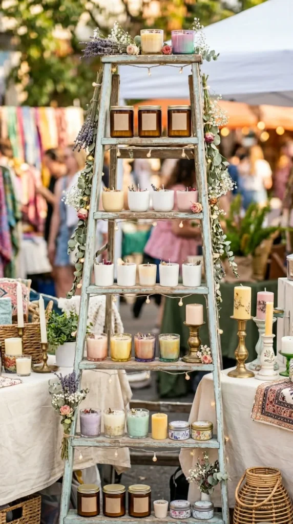 easy candle booth display ideas