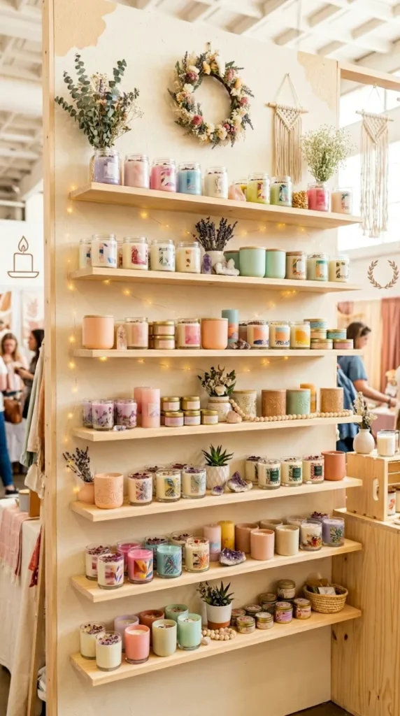 diy candle stand display ideas