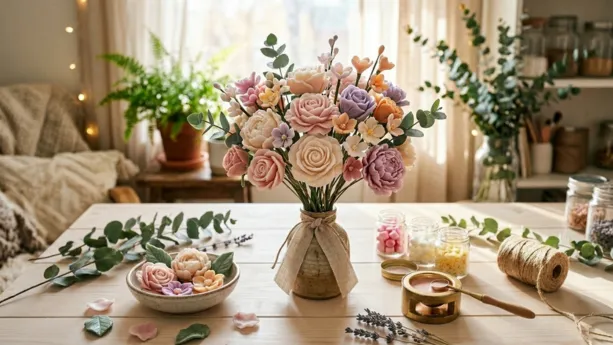 unique diy candle bouquet ideas