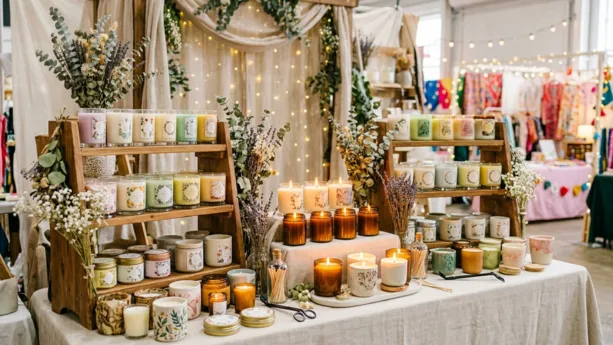 candle booth display ideas