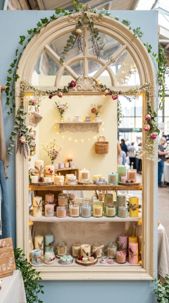 craft candle booth display ideas
