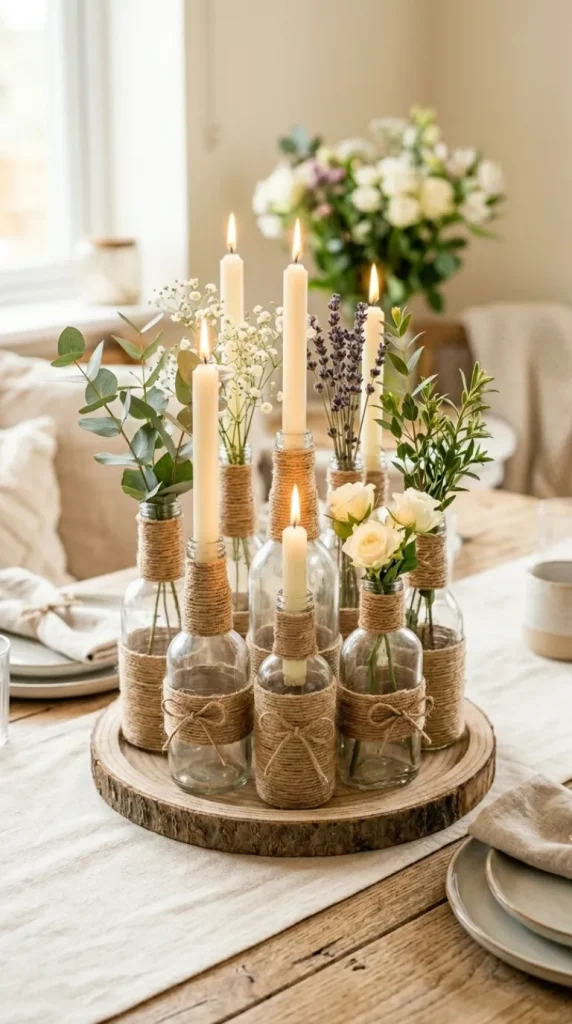 simple candle centerpiece ideas for dining table