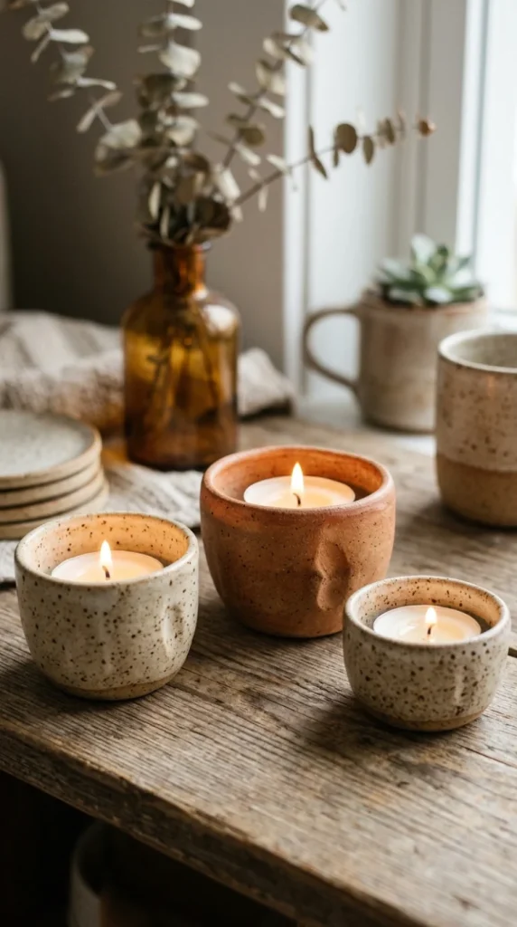 air dry clay candle holders ideas