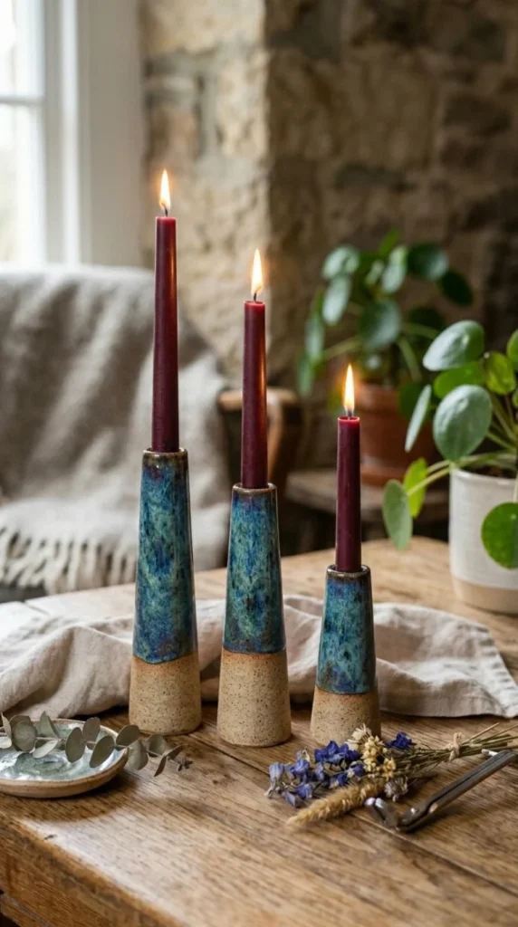 diy air dry clay candle holders ideas