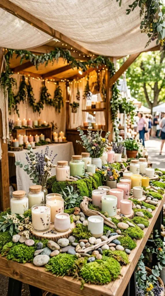 diy candle booth display ideas