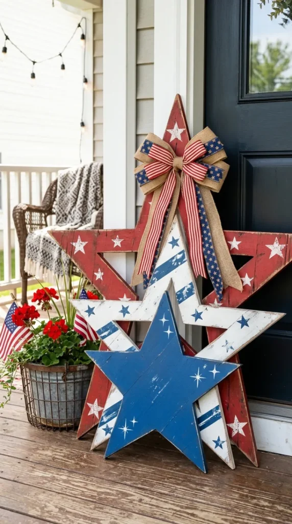 blue 4th of July wood crafts ideas