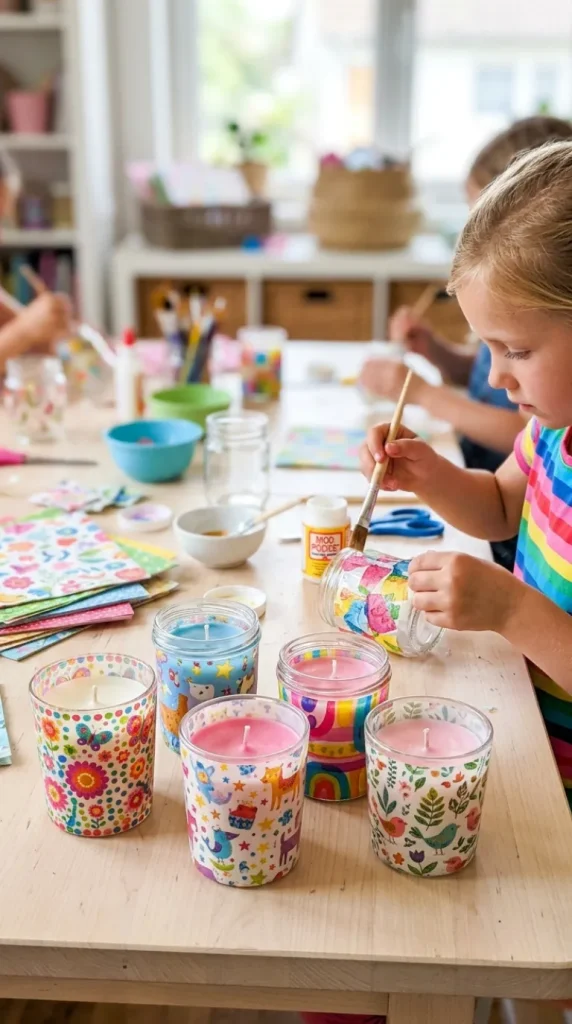 glass candle crafts for kids