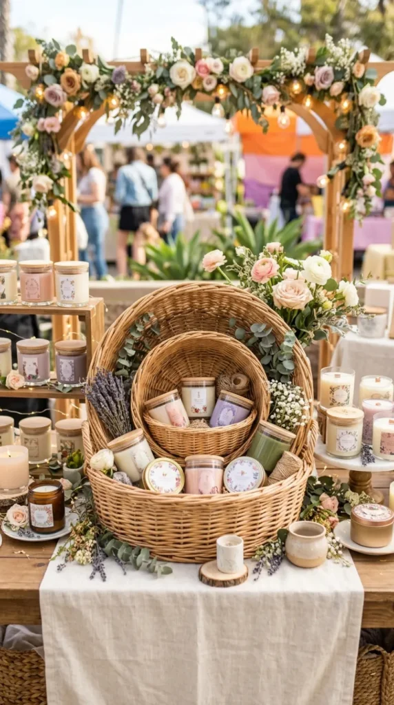 candle booth display ideas