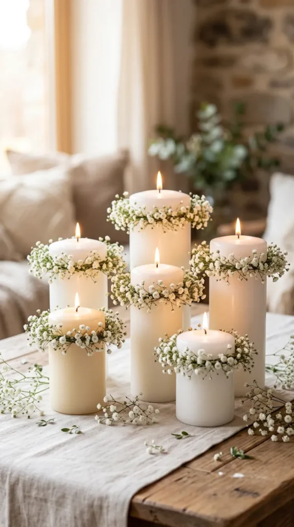 Floral Candle Decor Ideas