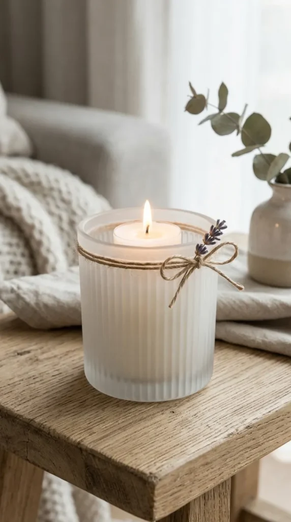 frosted glass candle holder ideas