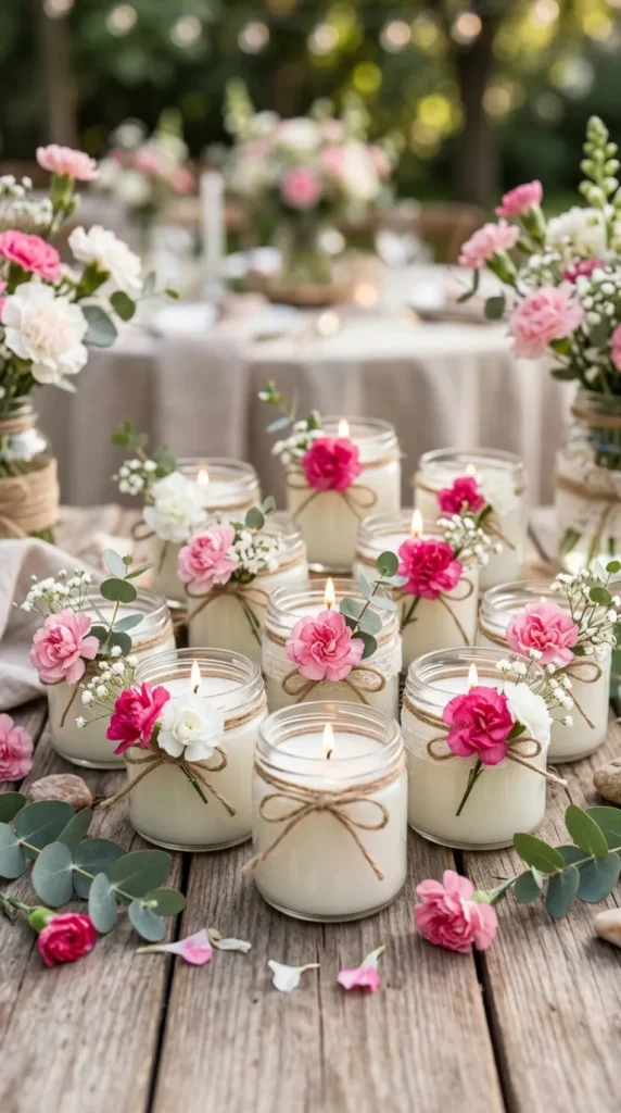 Floral Candle Decor Ideas