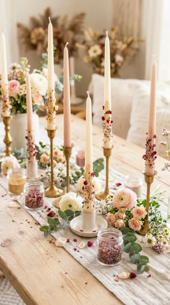 Floral Candle Decor Ideas