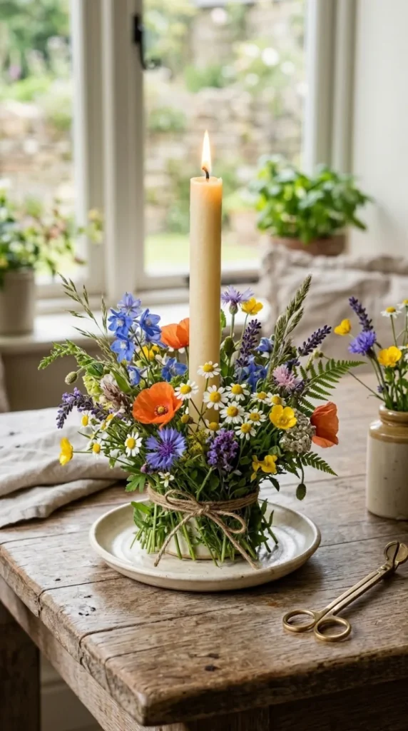 Floral Candle Decor Ideas