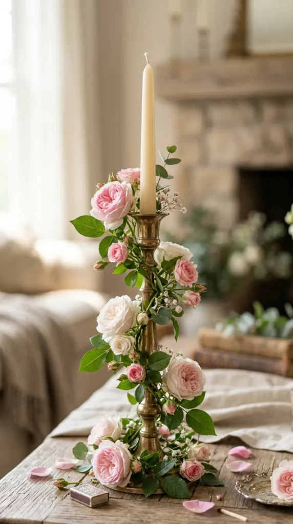 Floral Candle Decor Ideas