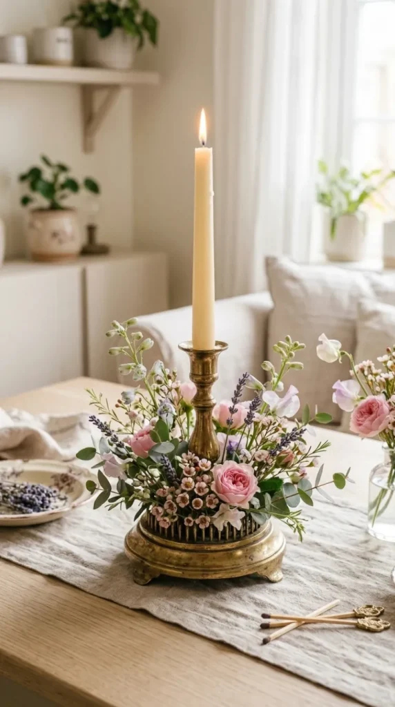 Floral Candle Decor Ideas
