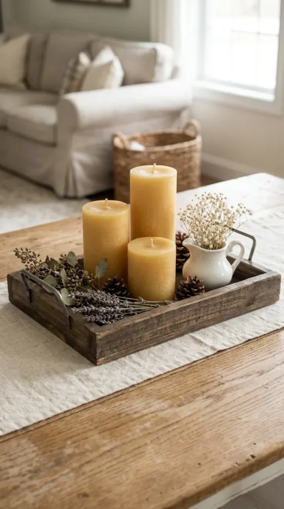 candle tray styling ideas