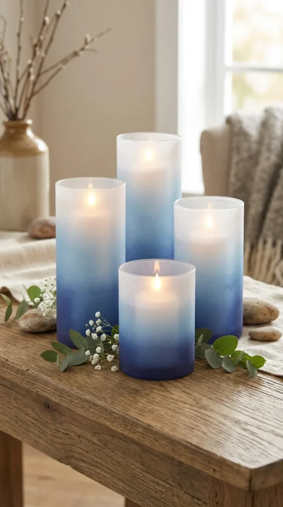 frosted glass candle holder ideas