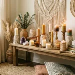 16 Dreamy Boho Candle Decor Ideas for a Cozy Bohemian Home boho candle decor ideas