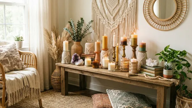 boho candle decor ideas