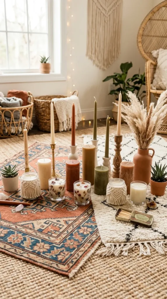 boho candle decor ideas