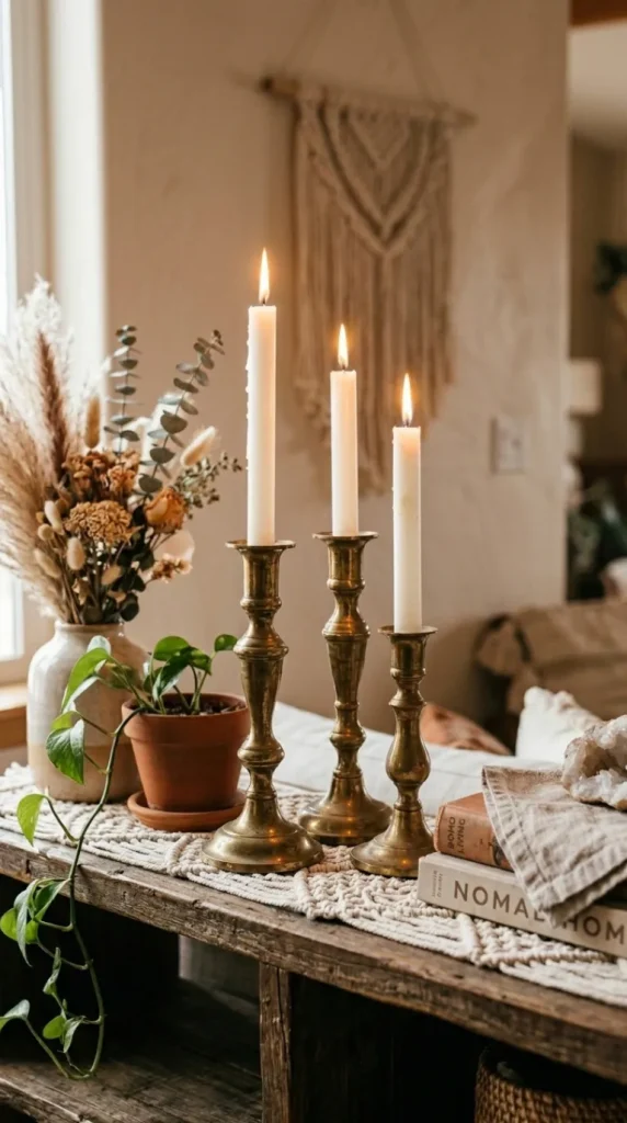 boho candle decor ideas