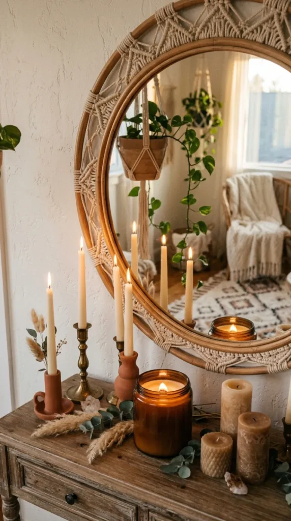 boho candle decor ideas