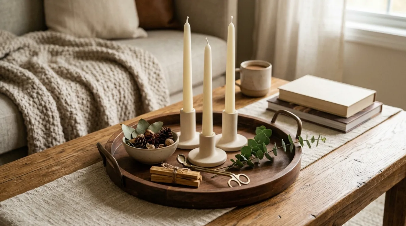DIY candle tray styling ideas