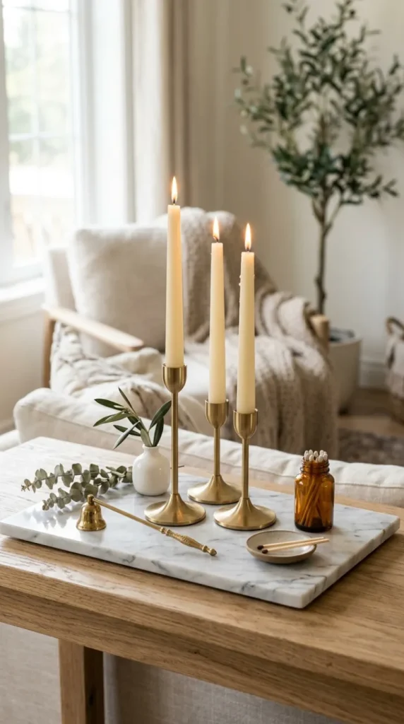 candle tray styling ideas