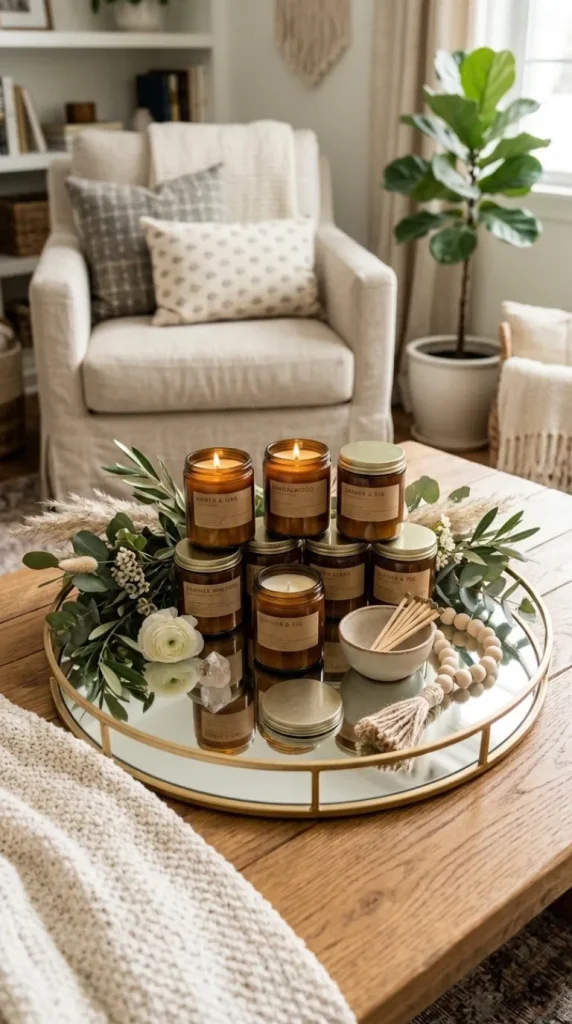 candle tray styling ideas